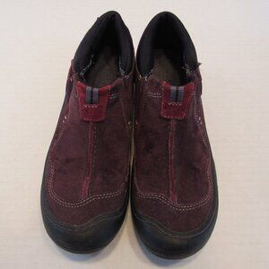 Clarks Privo Purple Suede Waterproof Velcro Adjustable Strap Shoes Size 6M